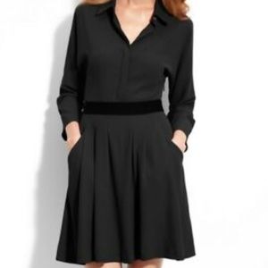 Theory clemira intellect long sleeve black dress